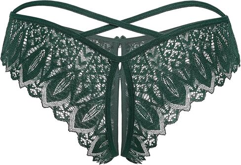 Avidlove Lace Panties for Women Rhinestone Cheeky Briefs Criss Cross String Hipster Underwear in Saudi Arabia