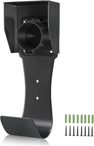EV Charger Connector/Nozzle Holster Dock, J-Hook Cable Hanger Cable Management Wall Mount for SAE J1772 Connector, Made Out of Heavy Duty Steel and Strong ABS Material in Saudi Arabia