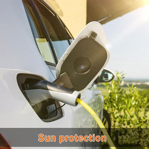غطاء منفذ شاحن EV، قماش أكسفورد 600D مقاوم للماء، غطاء قابس شاحن EV، غطاء حماية لمنفذ شحن السيارة الكهربائية، أسود in Kuwait