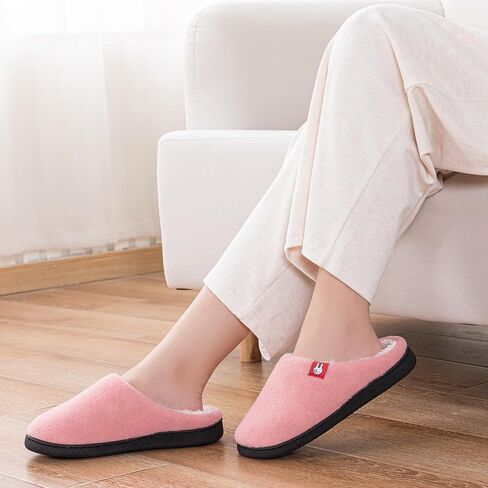 Two-Tone Felt Soft Plush Warm Slipper for Women and Men in Saudi Arabia