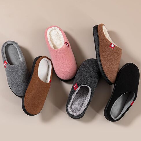 Two-Tone Felt Soft Plush Warm Slipper for Women and Men in Saudi Arabia
