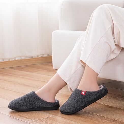 Two-Tone Felt Soft Plush Warm Slipper for Women and Men in Saudi Arabia