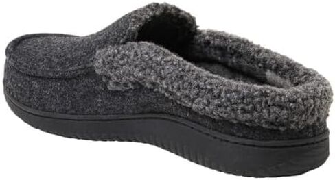 Dearfoams Men's Memory Foam Insole Slipper (BLACK, US Footwear Size System, Adult, Men, Numeric Range, Large, 11, 12) in Saudi Arabia