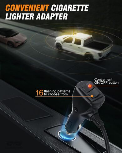 Lumenix 56 LED سقف أعلى منارة أضواء شريط على السطح تحذير المخاطر السلامة في حالات الطوارئ وامض ضوء المحراث لمركبات البناء سحب الشاحنات التجارية البريدية سيارات الأمن Snowplow - العنبر الأبيض in Kuwait