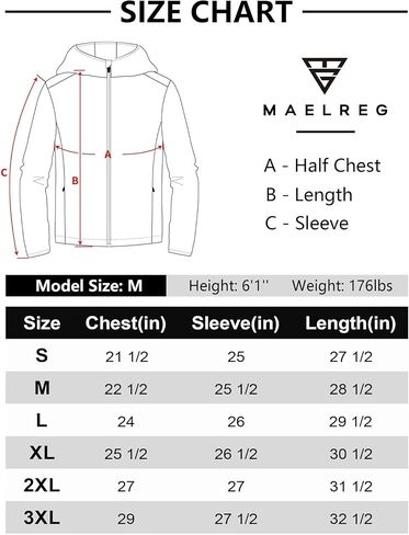 M MAELREG Mens Jackets with Hood Softshell Performance Full Zip Pockets Golf Water Resistant Windbreaker Jackets for Men in Saudi Arabia