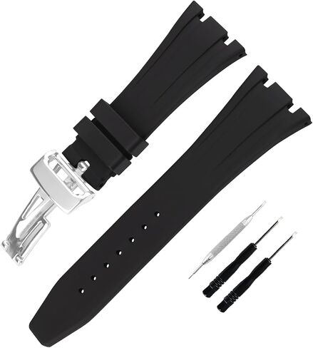 Men's Rubber Strap Compatible for 28mm Audemars Piguet Royal Oak Offshore AP 15703 15710 15400 26470 26400 Ladies outdoor work waterproof silicone watch band wrist strap buckle in Saudi Arabia