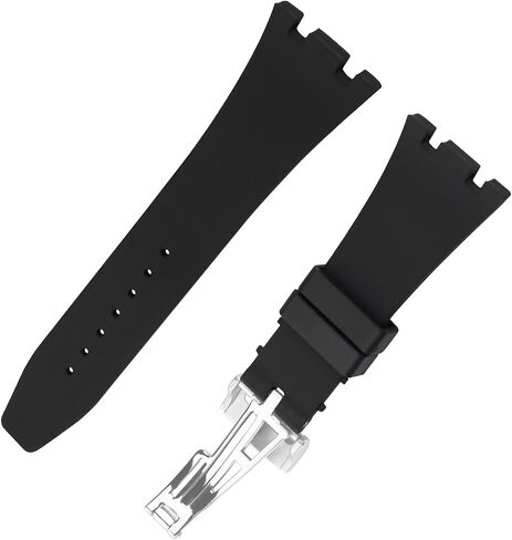 Men's Rubber Strap Compatible for 28mm Audemars Piguet Royal Oak Offshore AP 15703 15710 15400 26470 26400 Ladies outdoor work waterproof silicone watch band wrist strap buckle in Saudi Arabia