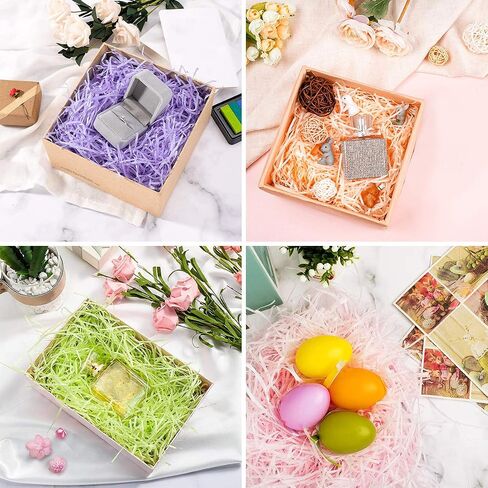 NC Basket Grass,Crinkle Cut Tissue Paper,Recyclable Craft Shred Confetti Raffia Paper Filler,For Easter Gift Box Wrapping Packing Filling,100g 3.53oz Party Decoration (brown) in Saudi Arabia