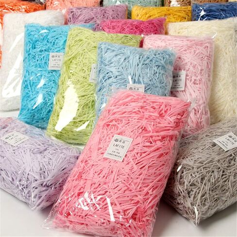 NC Basket Grass,Crinkle Cut Tissue Paper,Recyclable Craft Shred Confetti Raffia Paper Filler,For Easter Gift Box Wrapping Packing Filling,100g 3.53oz Party Decoration (brown) in Saudi Arabia