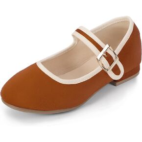 Hehainom Girls Dress Shoes Little Big Kids Mary Jane School Wedding Party Shoes Ballerina Girls Flats