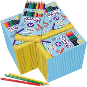 Aigybobo 1152 Count Colored Pencils Bulk, 96 Packs of 12 Assorted Colors, Pre-sharpened Colored Pencils for Kids 3+, Bulk Coloring Pencils School Supplies for Teachers, Classroom Prizes