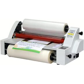 350mm Laminator Machine, Cold Hot Roller Laminating Machine, Single- & Double-Sided Thermal Laminator for Paper Card Wood Veneer PVC Foil, Digital Display, Safety Protection (V350), 6333-350