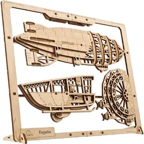 UGEARS Indie Moto 2.5D Puzzle - Wooden Motorcycle Model Kits for Adults with Moving Handlebar, Wheels, Footrest and Seat - DIY 2.5D Motorcycle Puzzle Wood Model Kit for Home & Office Decor