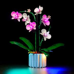 BrickBling LED Lighting Compatible with Lego Orchid Flowers; Creative Light Kit Compatible with Lego 10311, Great Gift for Adults
