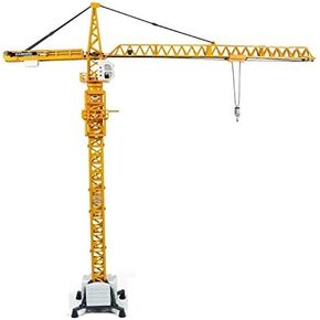Tipmant Large Size Alloy Die-cast Model Toy Diecast Tower Slewing Crane Truck Vehicle Miniature Car 1:50 Gift for Kids Height 20 inch