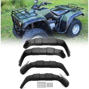 Kojem Mud Guard Compatible with 2000-2003 Honda TRX350TM/TRX350TE/TRX350FM/TRX350FE Fender Flash Protection Black 4pcs
