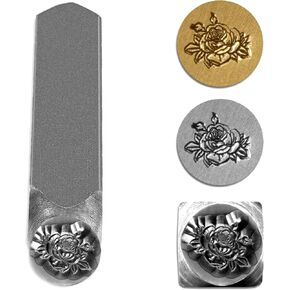 TheCraftGuy Steel Metal Stamping Tool Flower Design 5/16 Inches (8mm) Lotus Flower Metal Stamps Jewelry Stamping Kit Alloy Steel Craft Stamping Punching Tools for DIY Jewelry Making (Lotus)