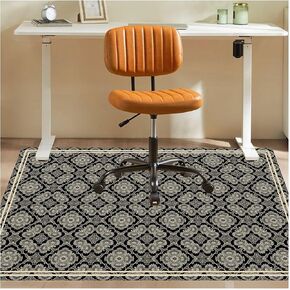 Office Chair Mat for Hardwood Floor, 36"x48" Anti-Slip Desk Chair Mat for Hard Floors, Under Desk Computer Rug for Rolling Chair, Easy Glide Floor Protector Mat for Home Office(Pink)