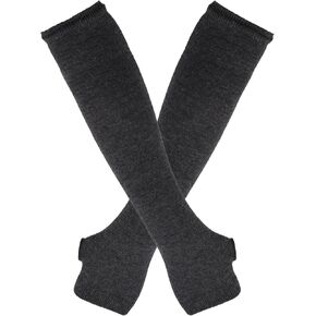 DOOVID Women Long Arm Warmers Fingerless Gloves Arm Warmer Winter Knit Thumb Hole Gloves