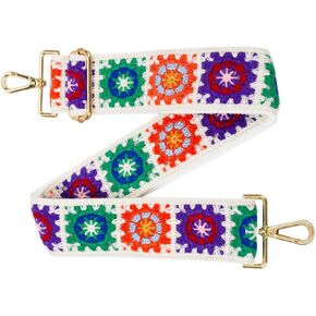 ZANQANO Crochet Flower Purse Strap Replacement Crossbody Bag Handbag 2" Wide Adjustable