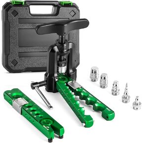 Bonvoisin 2 in 1 Flaring and Swaging Tool 1/4"-3/4" HVAC Single Flare & Swag Tool 45° Tubing Flaring Tool with Limit Piece for Copper Aluminum Soft Tubes
