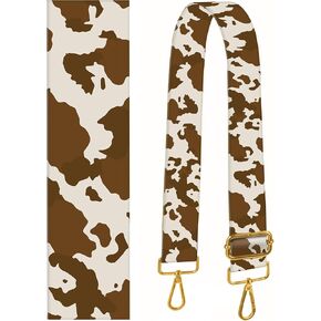 حزام محفظة بديل بحزام كتف عريض 5.08 سم، حزام حقيبة يد لطيف، أحزمة بديلة لحزام الحقيبة، أحزمة بديلة فاخرة قابلة للتعديل باللون البني المنقوش in Kuwait