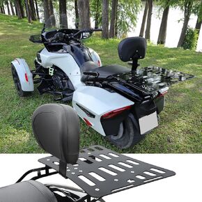 Detachable Sissy Bar Passenger Rear Backrest & Luggage Rack Compatible with Can Am Spyder F3 F3-S F3-T 2015-2024