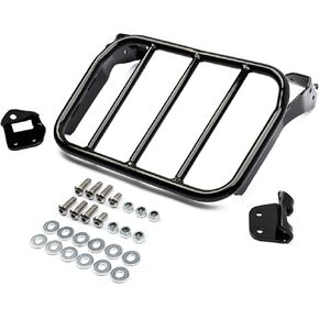 MoKitDora Sport Softail Luggage Rack for Harley Sissy Bar Uprights Compatible with 2018-later Sport Glide FLSB, Fat Bob FXFB Low Rider FXLR, FXLRS, and FXLRST, Gloss Black