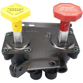 20560009 85123221 KN20619 20523171 Dash Valve 3/8″ Push to Connect 1/4″ Unthreaded Mount Hole Trailer Parking Style B Hand Operated Valve Compatible with Volvo