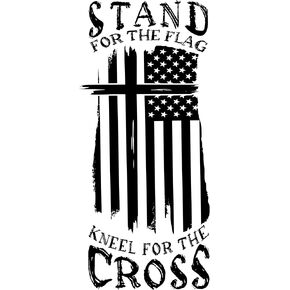 Stand for The Flag Kneel for The Cross Sticker Decal Vinyl - 5 Inches - Premium Vinyl Sticker for Cars Trucks Laptops and More - Weatherproof and Durable 2-Pack