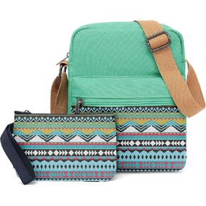 Girls Purse Small Crossbody Bag and Wallet Set for Teen Girls Cute Birthday Christmas New Year Gifts Ideas Canvas Floral