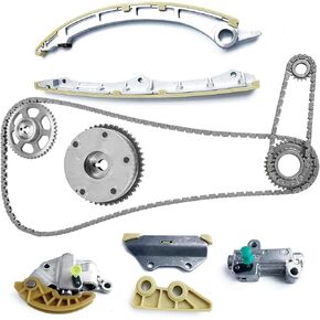 Engine Timing Chain Kit with Camshaft Adjuster, Compatible with 2008-2015 Honda Civic Crosstour CR-V Accord, Acura ILX TSX 2.4L,Automotive Timing Chain Set Replacement Parts with VVT Gear