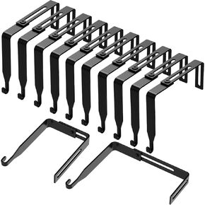 12 قطعة شماعات مقصورة قابلة للتعديل خطافات حائط مقصورة - مجموعة شماعات تقسيم عالمية خطافات باب معدنية، تم تعديلها لتناسب الألواح بسُمك 1 7/20 إلى 3 1/2 بوصة للوحة in Kuwait