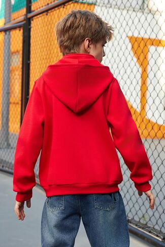 Arshiner Boy's Loose Fit Quarter-Zip Pullover Hoodie Sweatshirt - Lightweight Fleece - 4~12 Years Kids in Saudi Arabia