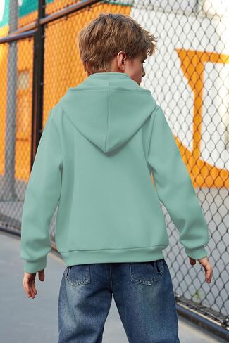 Arshiner Boy's Loose Fit Quarter-Zip Pullover Hoodie Sweatshirt - Lightweight Fleece - 4~12 Years Kids in Saudi Arabia
