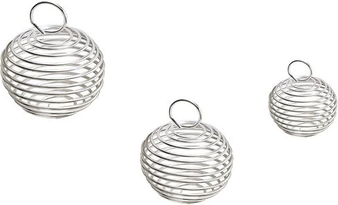 تعليقة على شكل قفص من الخرز الحلزوني مطلية بالفضة 3 مقاسات 15 مم / 25 مم / 30 مم من Shapenty، حامل حجر لقلادة العثور على المجوهرات وصنعها، 30 قطعة (ذهبي) in Kuwait