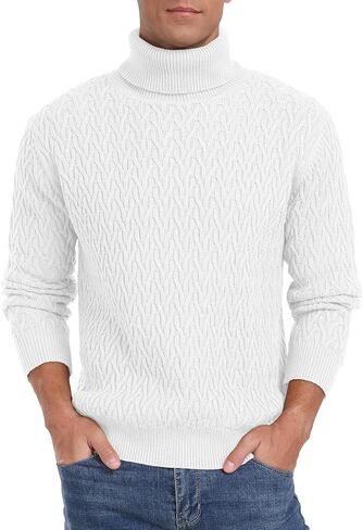 سترة رجالي من Sailwind محبوكة ومضلعة ومضفرة بياقة مدورة بلوفر كاجوال in Kuwait