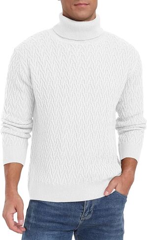 سترة رجالي من Sailwind محبوكة ومضلعة ومضفرة بياقة مدورة بلوفر كاجوال in Kuwait