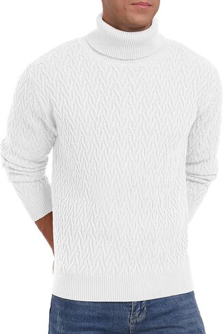 سترة رجالي من Sailwind محبوكة ومضلعة ومضفرة بياقة مدورة بلوفر كاجوال in Kuwait