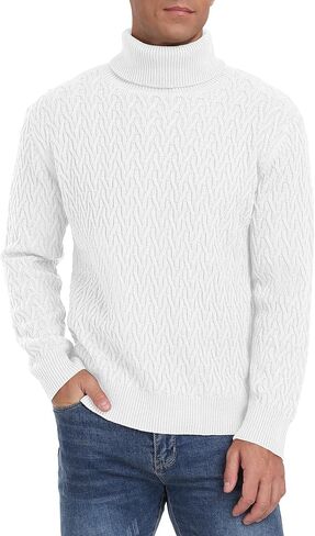 سترة رجالي من Sailwind محبوكة ومضلعة ومضفرة بياقة مدورة بلوفر كاجوال in Kuwait