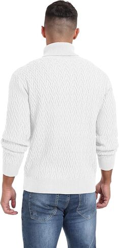 سترة رجالي من Sailwind محبوكة ومضلعة ومضفرة بياقة مدورة بلوفر كاجوال in Kuwait