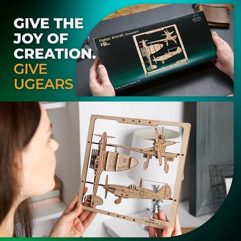 لغز UGEARS Indie Moto 2.5D - مجموعات نماذج دراجات نارية خشبية للبالغين مع مقود متحرك وعجلات ومسند للقدمين ومقعد - مجموعة نماذج خشبية لألعاب الدراجات النارية 2.5D DIY لديكور المنزل والمكتب in Kuwait