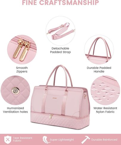 LOVEVOOK Weekender Bags for Women Travel Duffle Bag with Shoe Compartment, Carry on Overnight Bag 3 Pcs Set in Saudi Arabia
