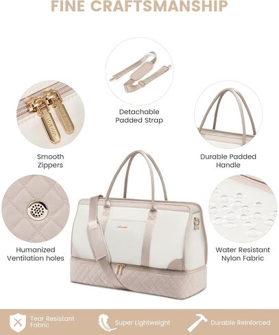 LOVEVOOK Weekender Bags for Women Travel Duffle Bag with Shoe Compartment, Carry on Overnight Bag 3 Pcs Set in Saudi Arabia