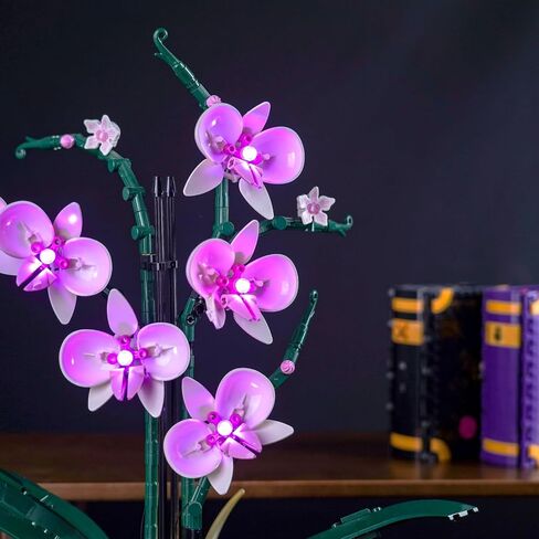 إضاءة LED من BrickBling متوافقة مع زهور Lego Orchid؛ مجموعة الإضاءة الإبداعية المتوافقة مع Lego 10311، هدية رائعة للبالغين in Kuwait