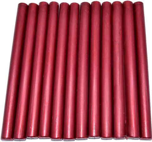 16 Pieces Glue Gun Sealing Wax Sticks in Metallic Red for Mini Glue Gun, Great Decor for Letter, Wedding Invitations, Cards Envelopes, Snail Mails, Wine Packages, Gift Wrapping in Saudi Arabia
