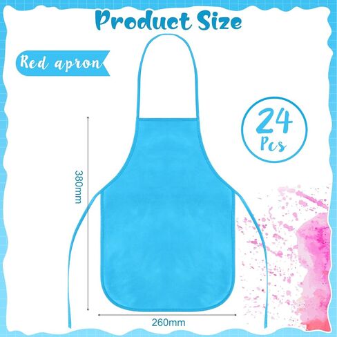 Liitrsh 24 Pcs Kids Painting Aprons for Paint Party Children's Artists Smocks Fabric Aprons Toddler for Baking, Kitchen in Saudi Arabia