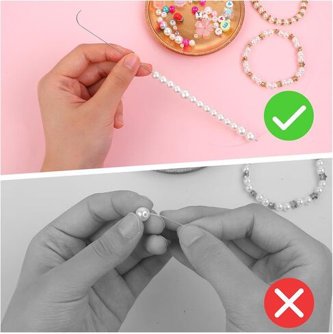 4 PCS Beading Needles for Bead Spinner, 7.5 inches Clip-Style Beading Needles for Jewelry Making (4-Curved/0.4|0.5|0.6|0.7mm) in Saudi Arabia