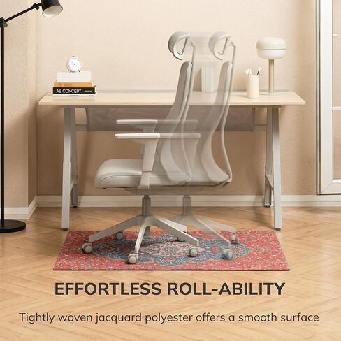 سجادة كرسي مكتب أنجي ماونتن لجميع الأسطح - مضادة للانزلاق، سهلة التدحرج، سجادة مكتب مكتبية ممتازة لحماية الأرضيات الصلبة، مصممة حصريًا للمكاتب المنزلية، مكناس (36 × 48) in Kuwait
