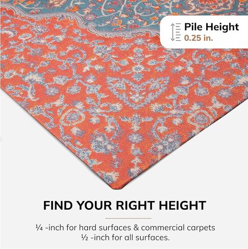 سجادة كرسي مكتب أنجي ماونتن لجميع الأسطح - مضادة للانزلاق، سهلة التدحرج، سجادة مكتب مكتبية ممتازة لحماية الأرضيات الصلبة، مصممة حصريًا للمكاتب المنزلية، مكناس (36 × 48) in Kuwait